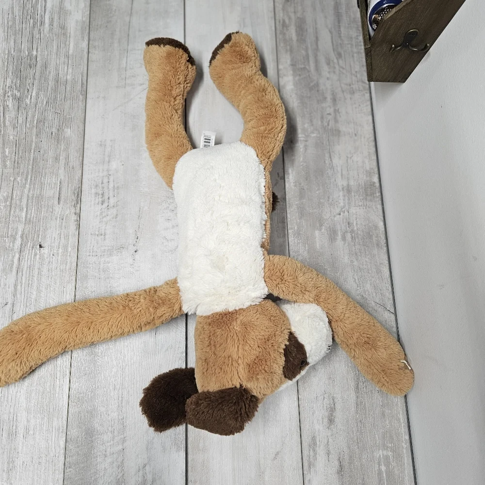 DanDee Laying Down Brown/White Dog Plush Stuffed Animal 31